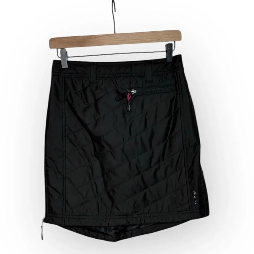 SKHOOP Black Down Winter Skirt with Zippered Detail Size XS
